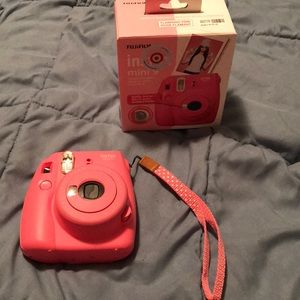 Pink Instax mini 9 Polaroid Camera